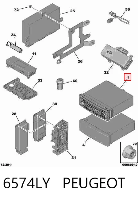 Radio para Citroen C4 GRAND PICASSO I UA