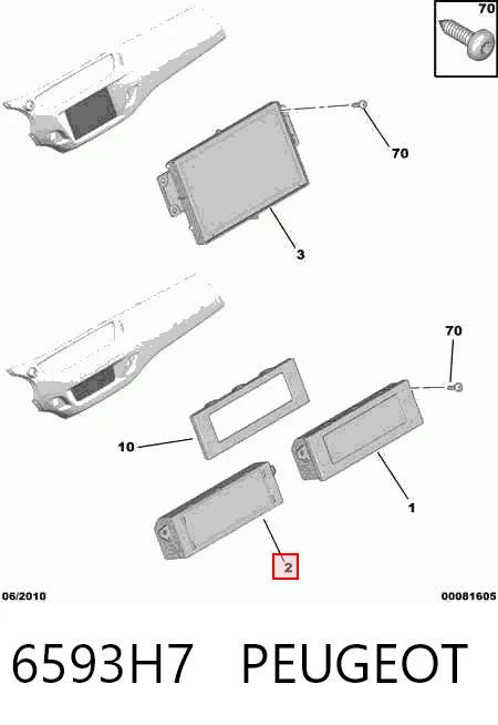 Pantalla multifuncion para Citroen C5 III RD