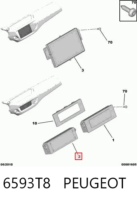 Pantalla multifunción Citroen C5 III sedán (RD) (2008 - 2017) precio, desde 63,52 EUR