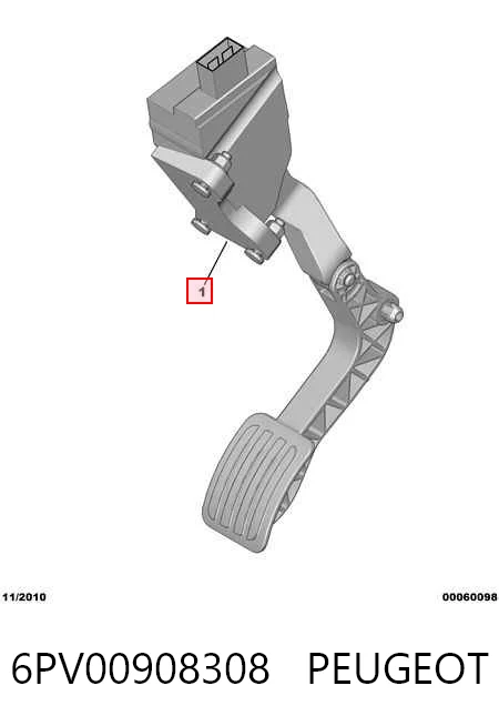 Potenciómetro pedal Citroen Jumpy II