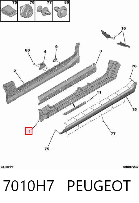 Comprar Umbral exterior derecho Citroen C3 I FC a bajo precio