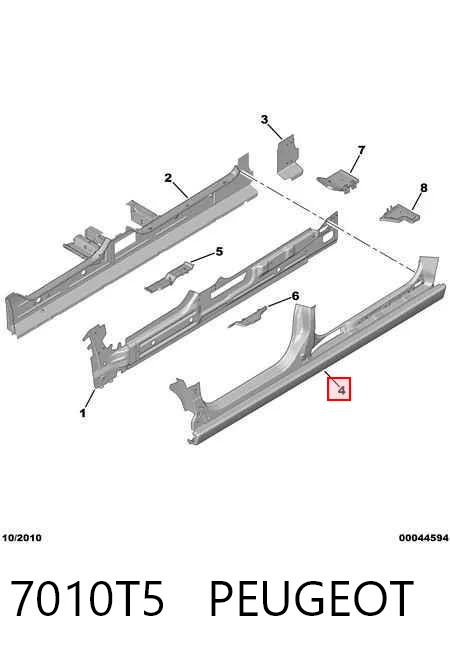 Comprar Umbral exterior derecho Citroen Jumpy II  a bajo precio