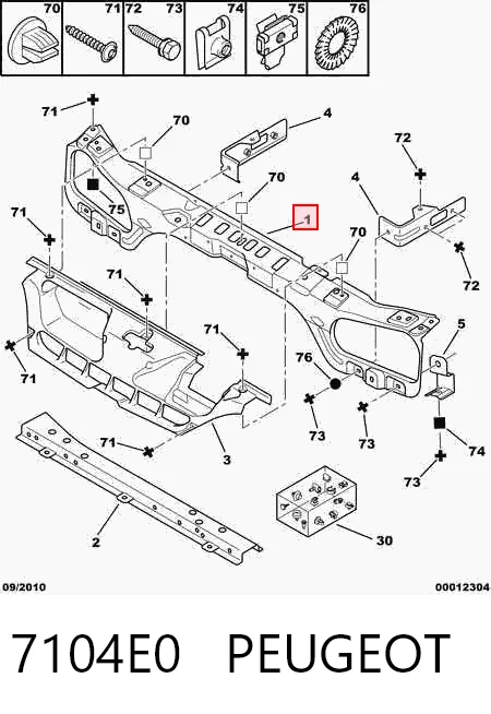  Soporte de radiador Citroen Xsara 