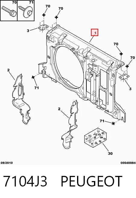  Soporte de radiador Citroen C5 1