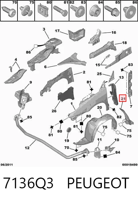 Paso de rueda Citroen Saxo  (S0, S1)
