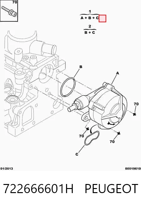 Bomba de vacío 1813086CT0 Suzuki