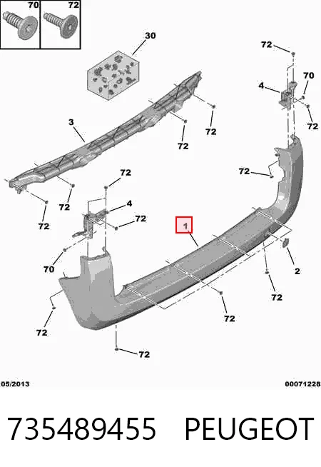 Comprar Parachoques trasero Fiat Fiorino Qubo 225