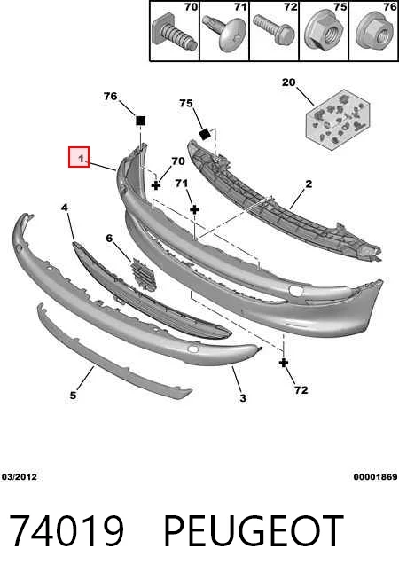 Comprar Paragolpes Peugeot 206 SW 2E, K