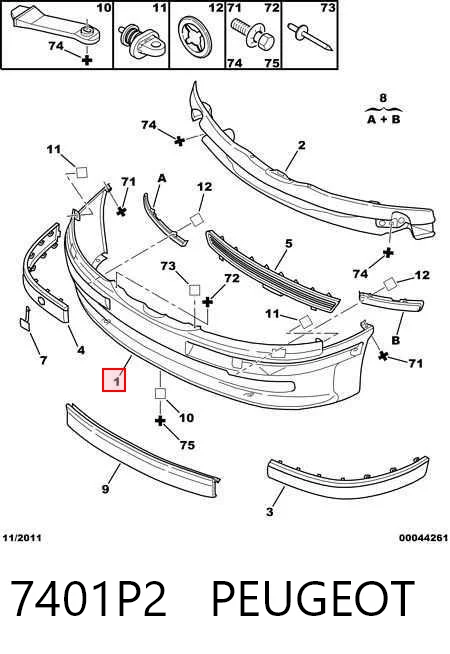 Parachoques delantero Peugeot 406 sedán (8B) (1995 - 2004) precio, desde 92,28 EUR