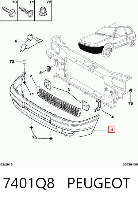 Parachoques Citroen Saxo  (S0, S1)