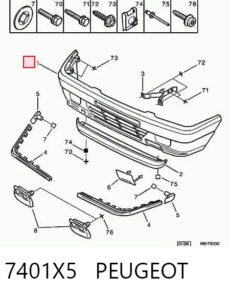 Paragolpes delantero para Citroen ZX  N2