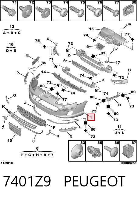 Parachoques delantero para Peugeot 407  (2004-2011) desguace