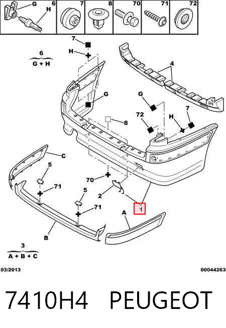 Comprar Parachoques trasero Peugeot 406 8E, F a bajo precio