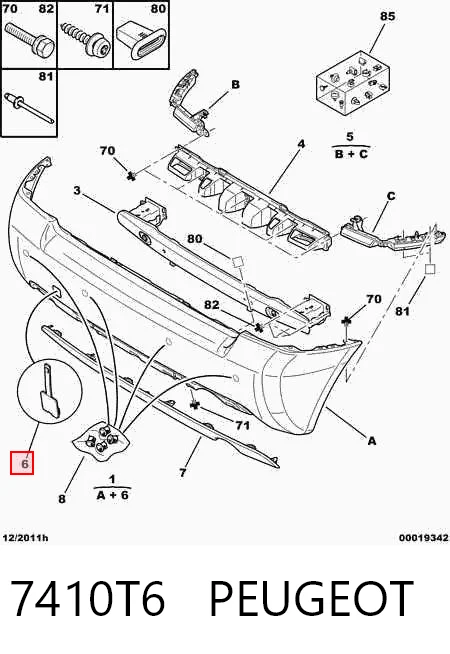  Parachoques trasero Citroen C2 