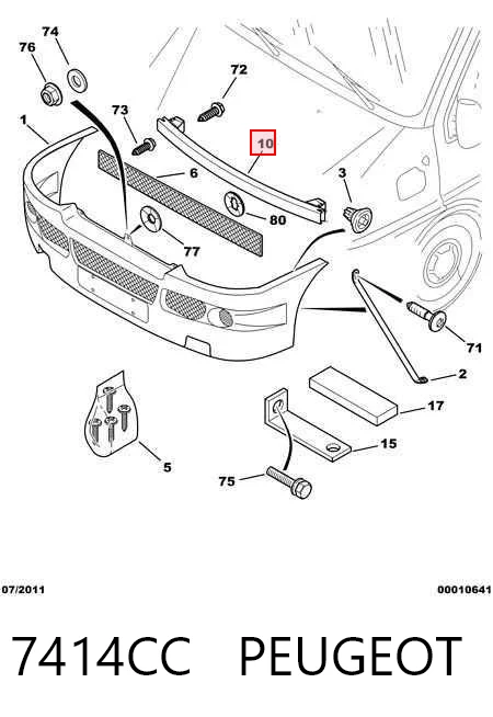 Comprar Refuerzo parachoque delantero Citroen Jumper  244