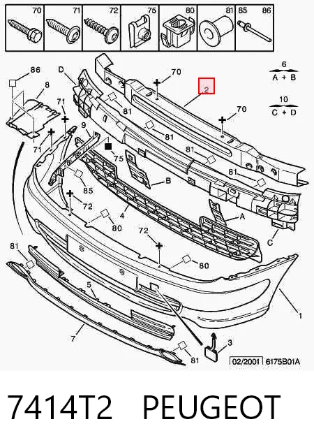 Refuerzo parachoque delantero para Citroen Xsara  N2