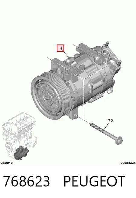 768623 Peugeot/Citroen Compresor climatizador