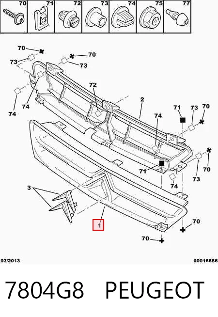 Comprar Parrilla del radiador Citroen Xsara  N2 a bajo precio