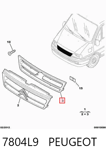 Comprar Parrilla del radiador Citroen Jumper  244 a bajo precio