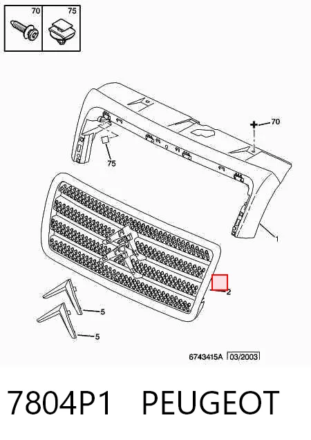 Comprar Parrilla del radiador Citroen Jumpy I U6U a bajo precio