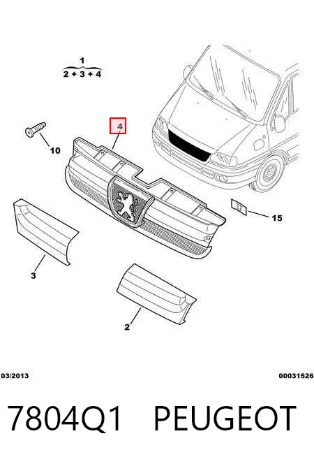 Comprar Parrilla del radiador Peugeot Boxer  244 a bajo precio