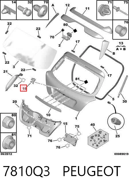 Comprar Emblema de tapa de maletero Peugeot 207  WA, WC a bajo precio