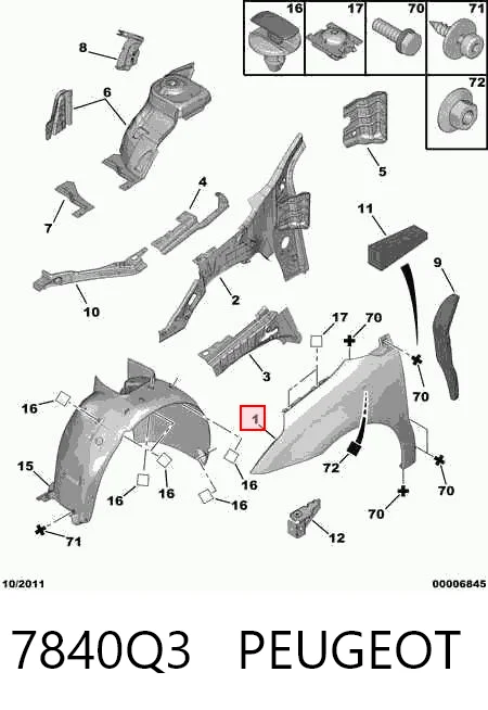 Comprar Aleta delantera izquierda Citroen C4 I LC