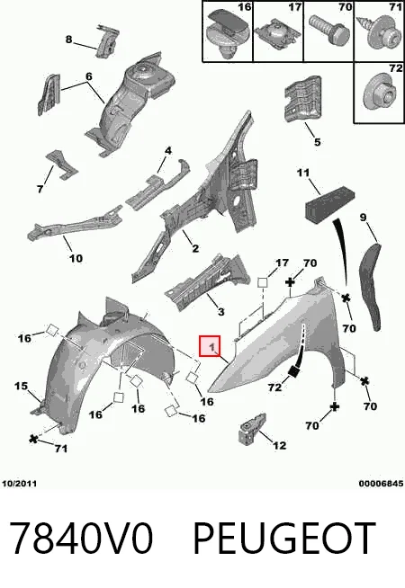 Comprar Aleta delantera izquierda Citroen C4 I LA