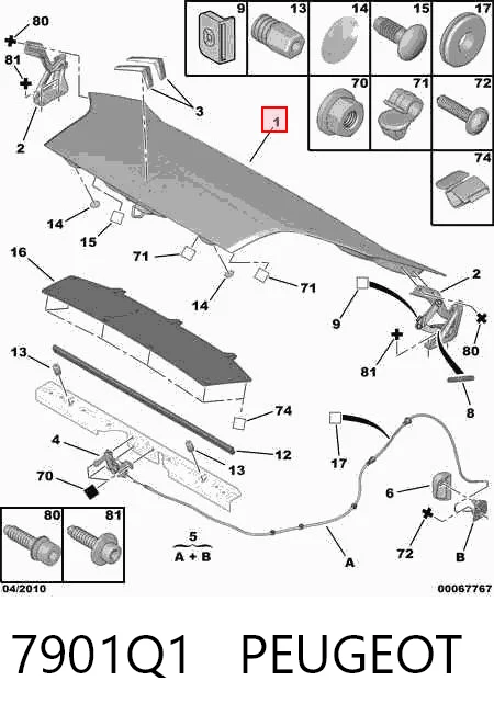 Capot para Citroen Nemo  ()
