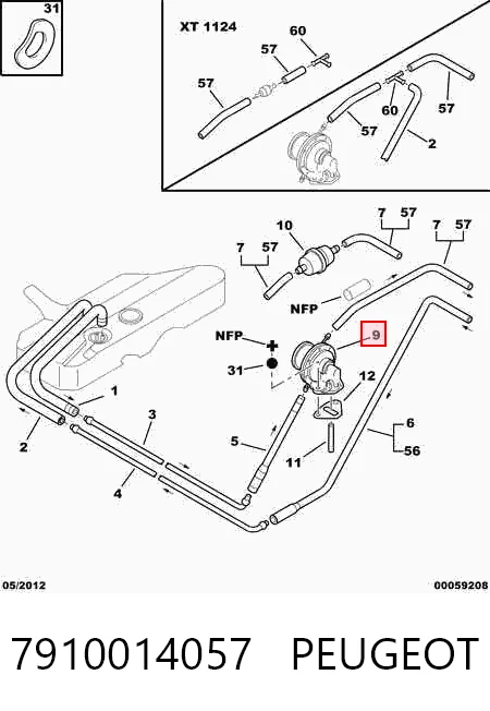 Bomba de gasolina mecánica Renault (RVI) 7910012490