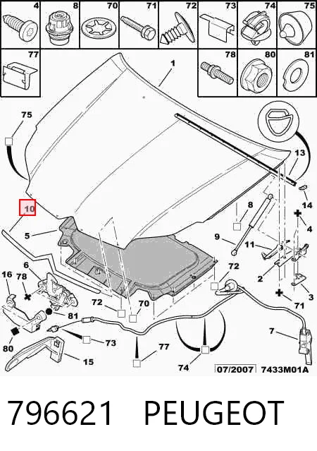 Comprar Moldura de capó Citroen C5  RC a bajo precio