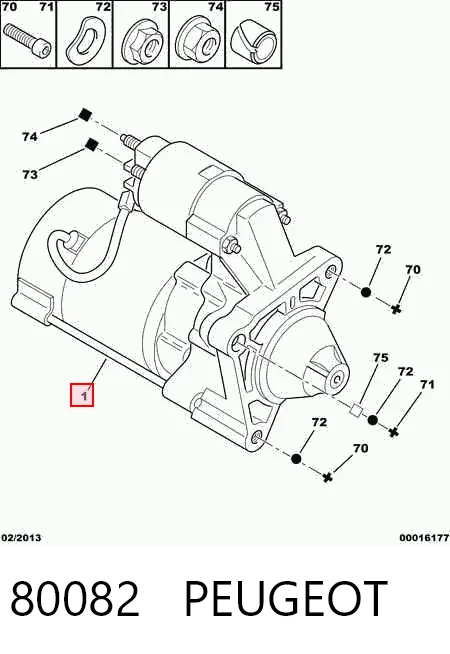 80082 Peugeot/Citroen Arranque motores