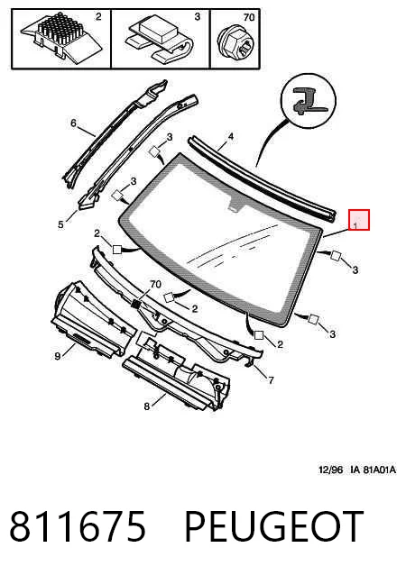 Comprar Parabrisas Peugeot 406  8B a bajo precio
