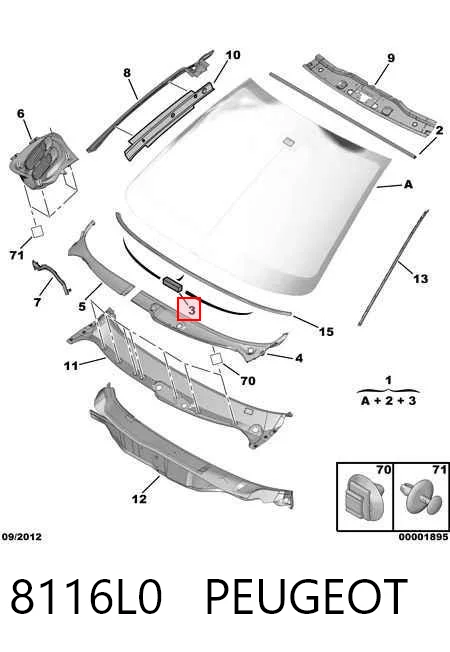 Parabrisas para Peugeot 206 2E, K