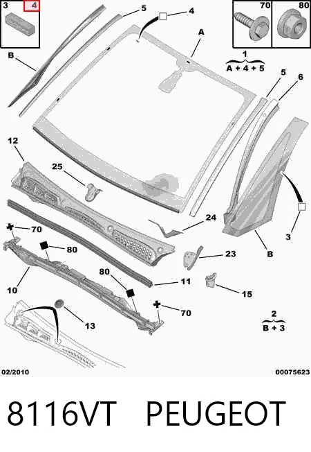 Parabrisas de coche Citroen C3  (SH)