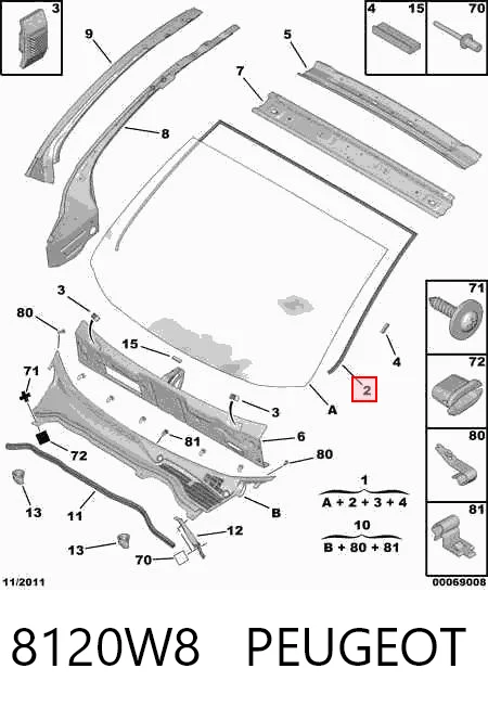 Comprar Junta del parabrisas Fiat Fiorino 225 a bajo precio