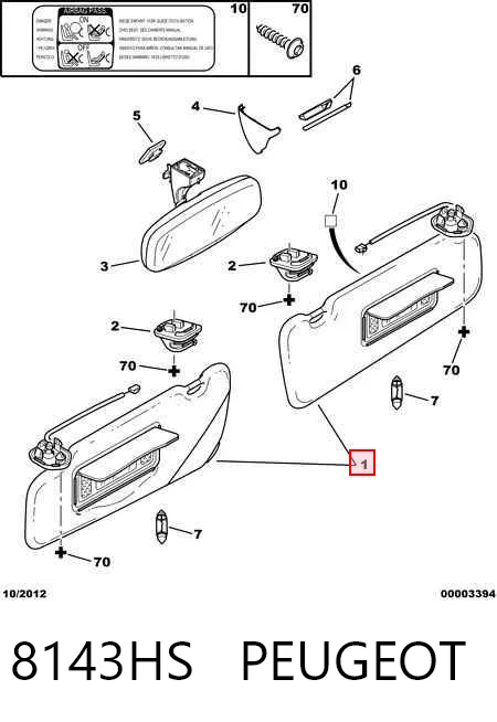 Visera para Citroen Xsara Picasso N68