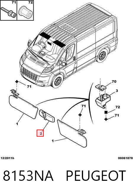 Venta de Retrovisor interior para Fiat Ducato III segunda mano