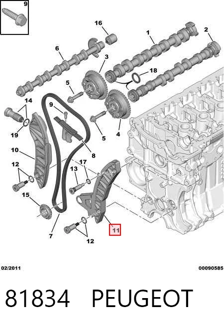 Guía izquierda de cadena de distribución BMW 1 hatchback (F21) (2011 - 2019) precio, desde 21,10 EUR