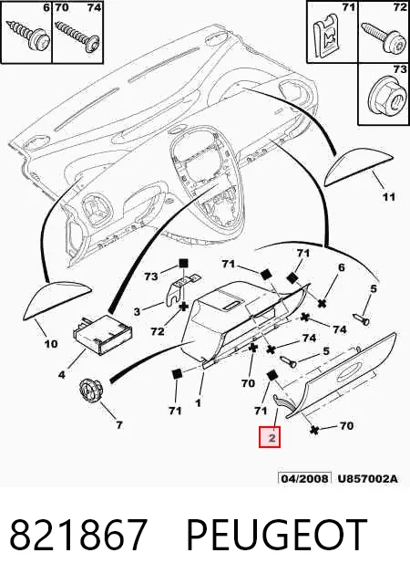 Comprar Tapa de la guantera Citroen Xsara  N68 a bajo precio