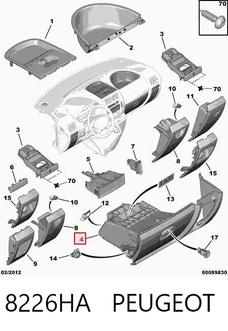 Comprar Guantera Citroen Jumpy II  a bajo precio
