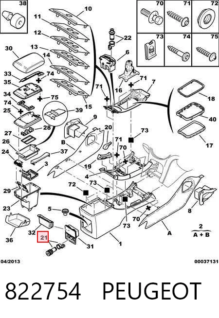 822754 Peugeot/Citroen Encendedor de cigarillos 
