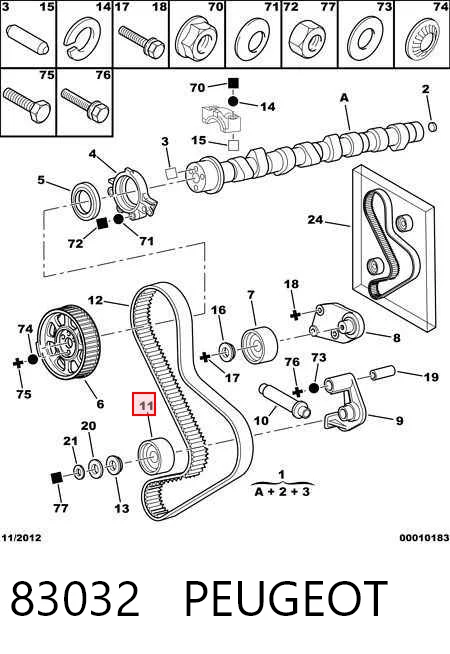 Rodillo tensor cadena Mascott  furgoneta (1999-2010) original desde 26,76 €