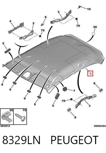 Comprar Guarnecido de techo Peugeot 206  2A/C a bajo precio