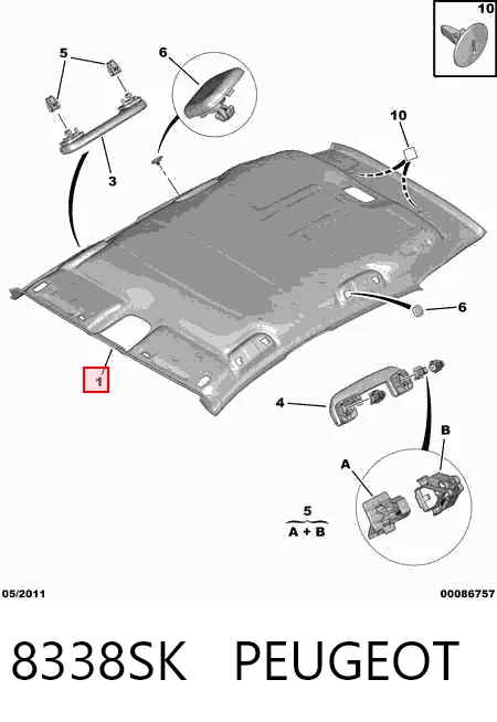 Comprar Guarnecido de techo Citroen C4 II B7 a bajo precio