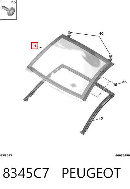 Comprar Luneta trasera Peugeot 307  3B a bajo precio