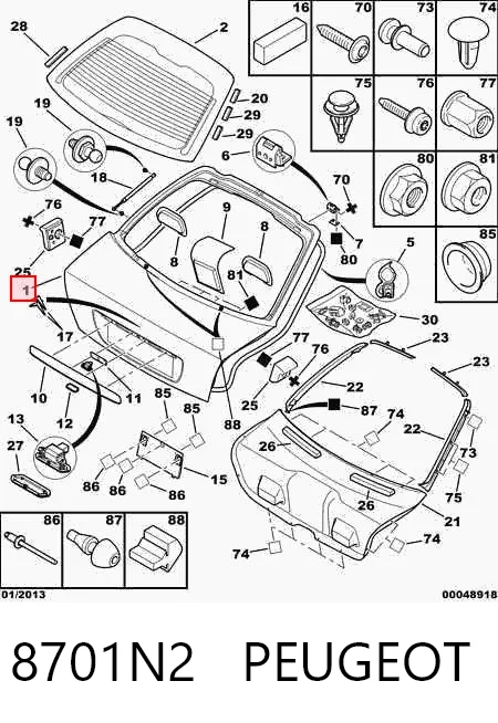 Porton trasero para Citroen C5 I DC