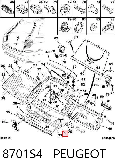 Comprar Puerta trasera del maletero (portón trasero) Peugeot 406  8E, F a bajo precio