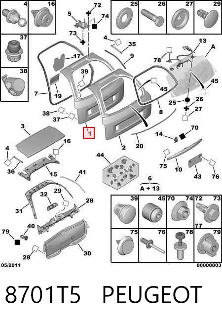 Comprar Puerta trasera del maletero (portón trasero) Peugeot 407 6E a bajo precio