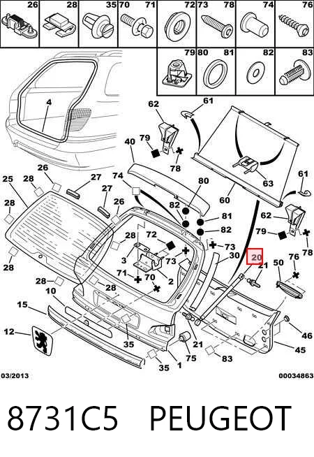 Amortiguador maletero Peugeot 406  familiar comprar en España